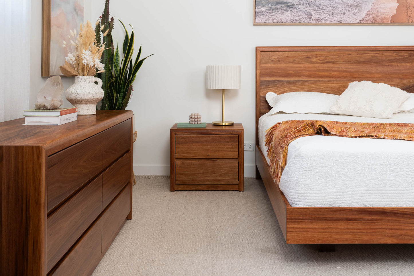 Yakka Blackwood Heritage Bedside Table (2 Drawer)