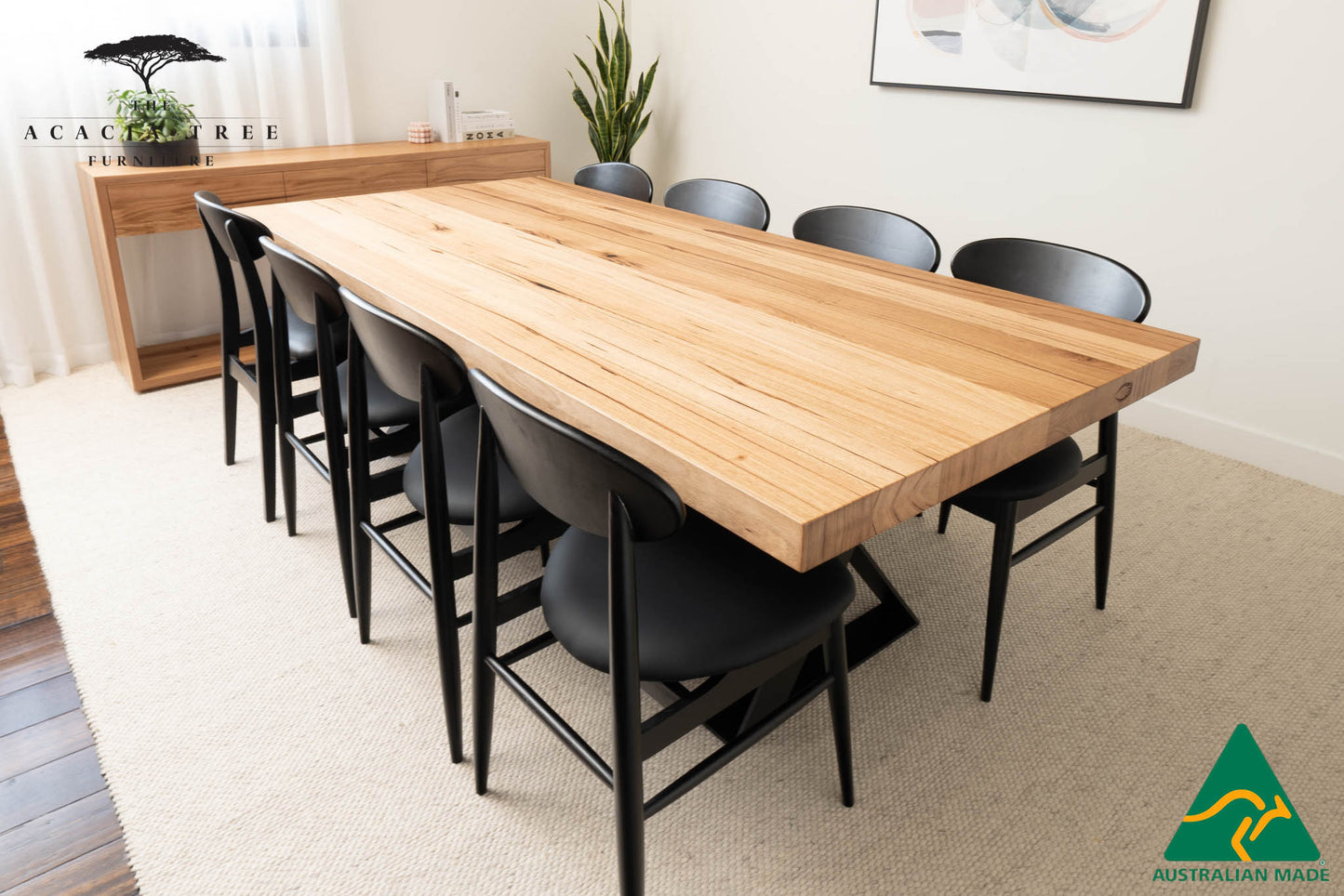 NEW 3.0m Onyx Solid Messmate Hardwood Dining Table - Made in Australia