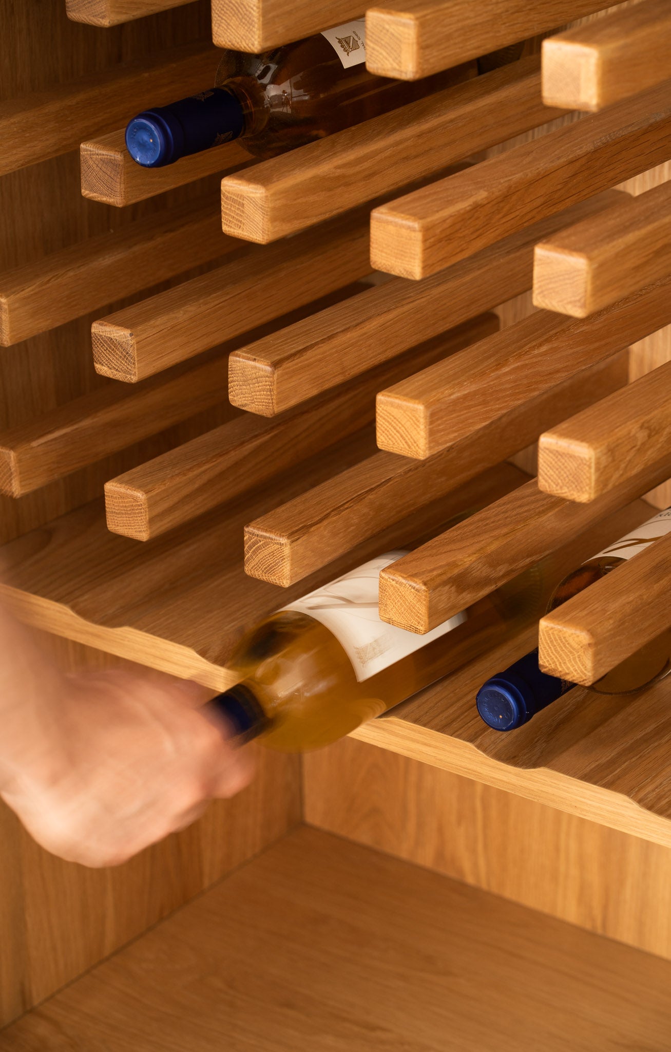 Asha American Oak Wine Cabinet