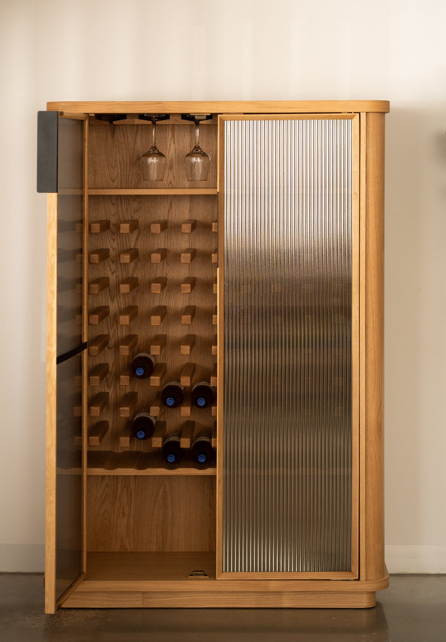 Asha American Oak Wine Cabinet