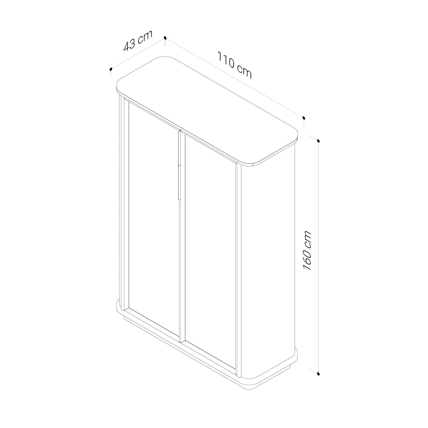 Asha American Oak Wine Cabinet
