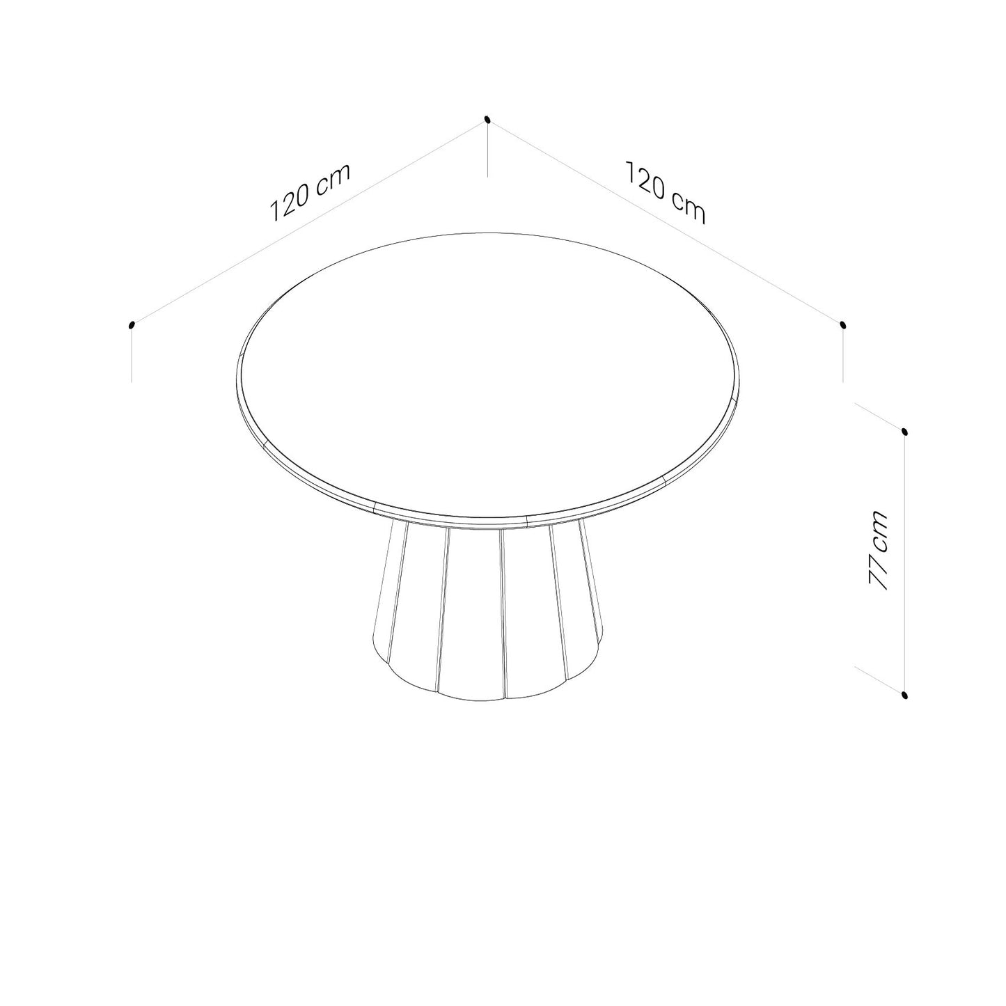 Blossom American Oak Round Dining Table