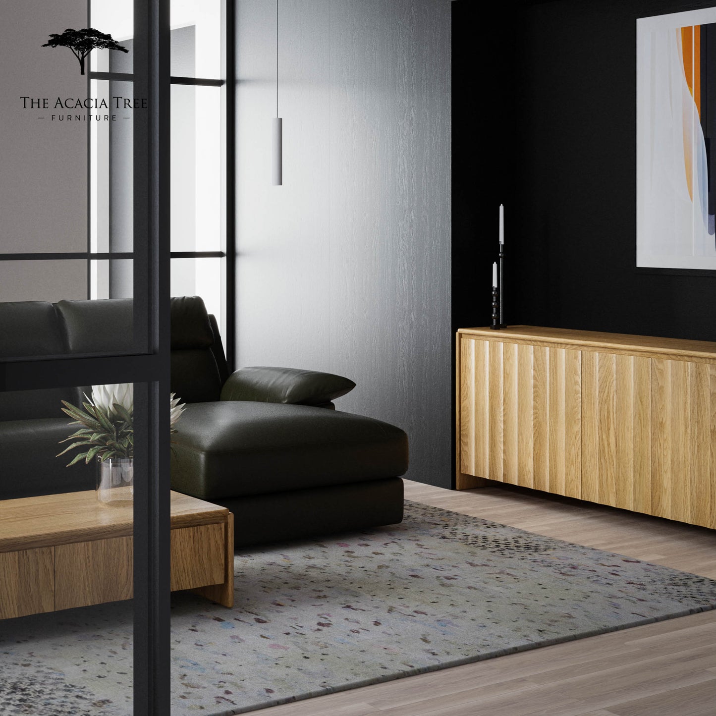 Brooklyn American Oak Entertainment Unit