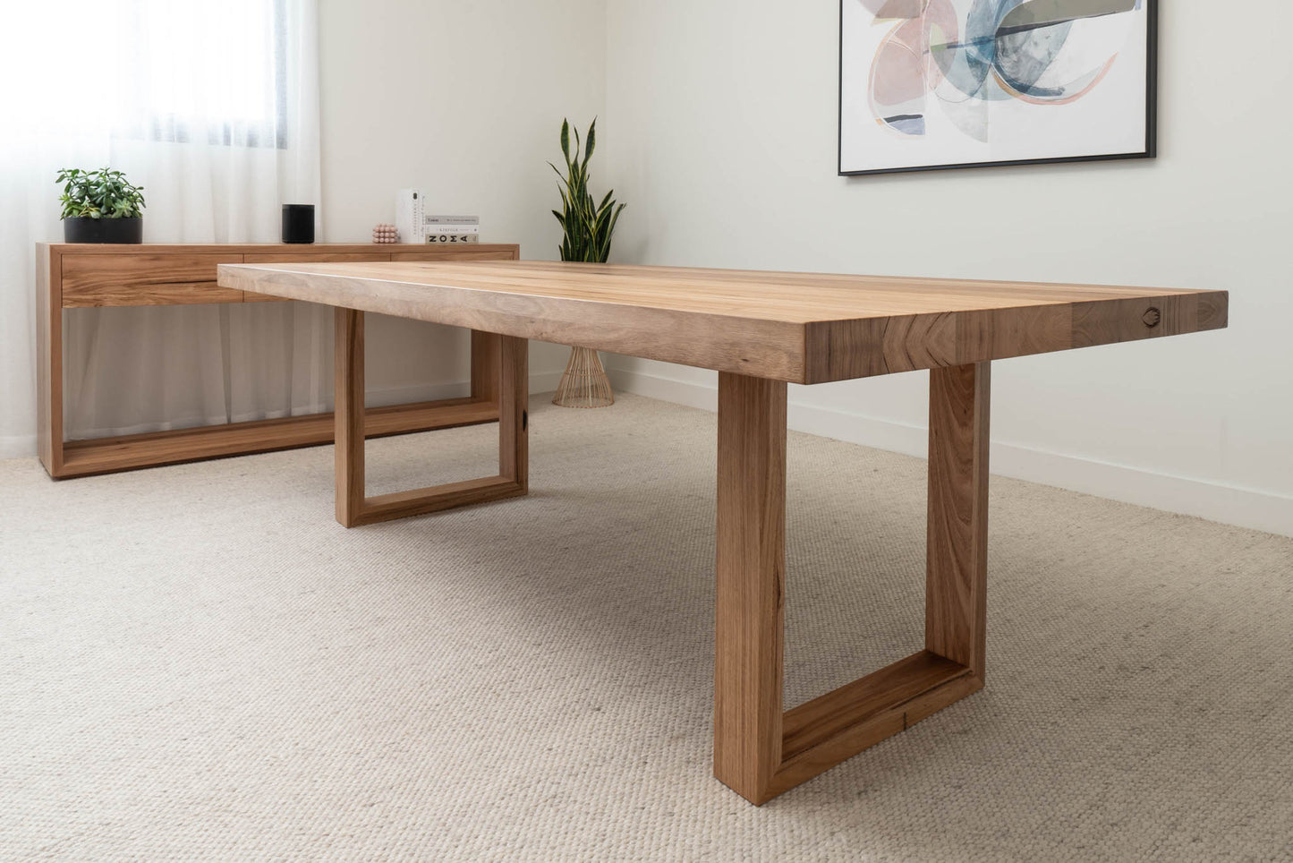 AS NEW 3.0m x 1.3m Hamilton Solid Messmate Dining Table - Made in Australia