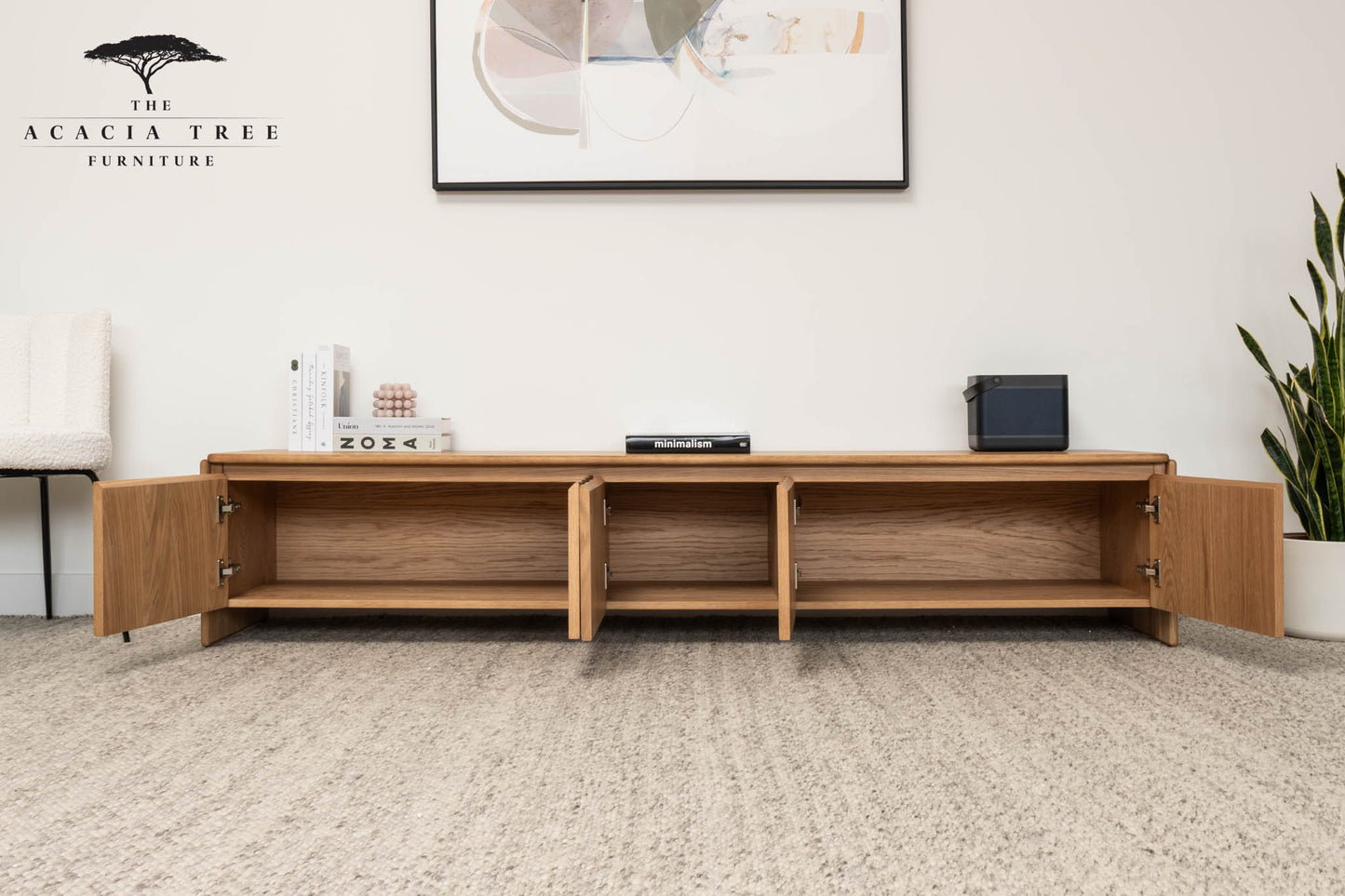 Brooklyn American Oak Entertainment Unit