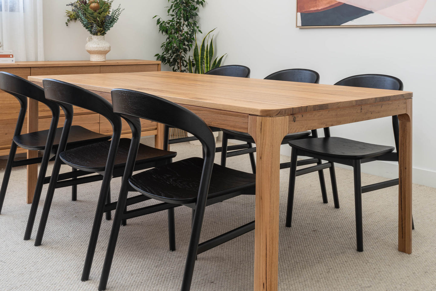 Athena Wormy Chestnut Dining Table