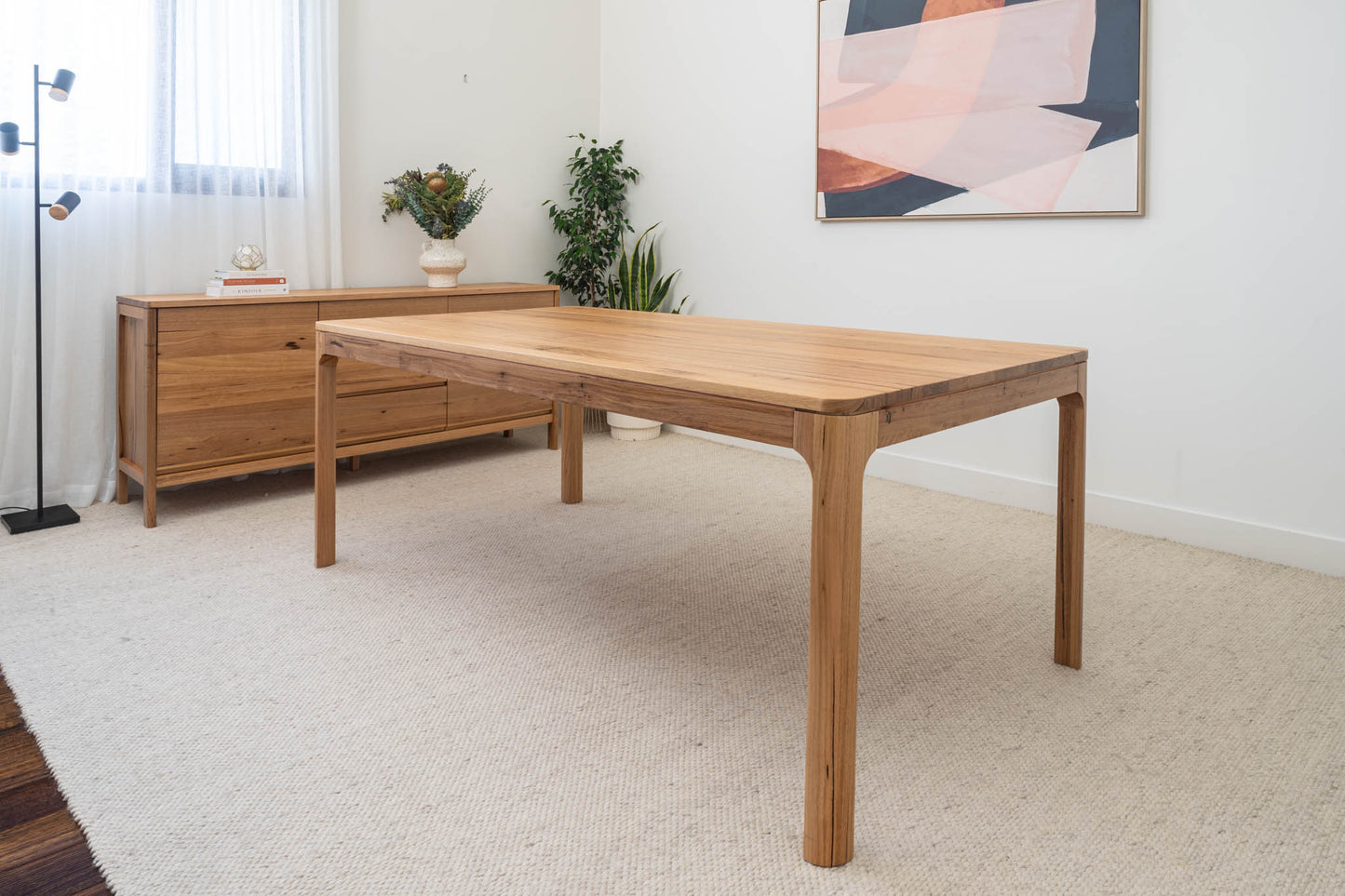 Athena Wormy Chestnut Dining Table