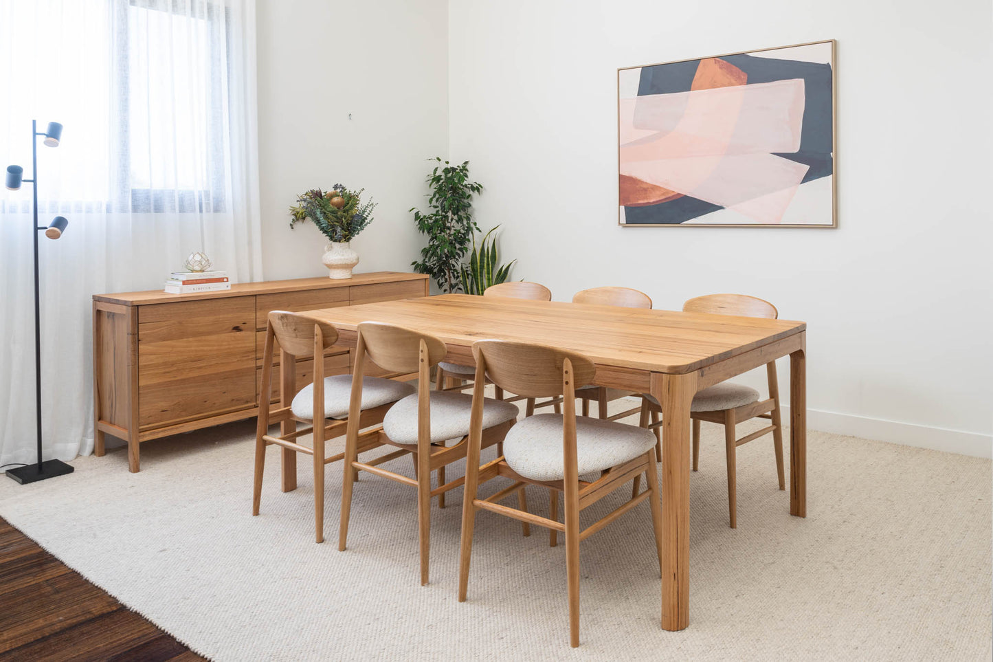 Athena Wormy Chestnut Dining Table