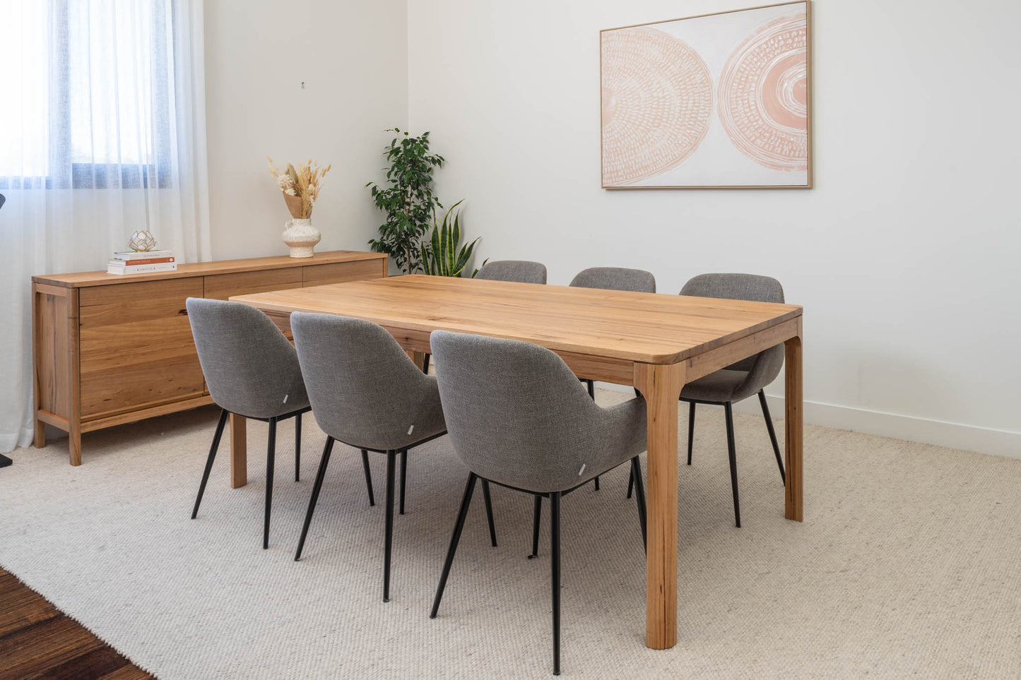 Athena Wormy Chestnut Dining Table