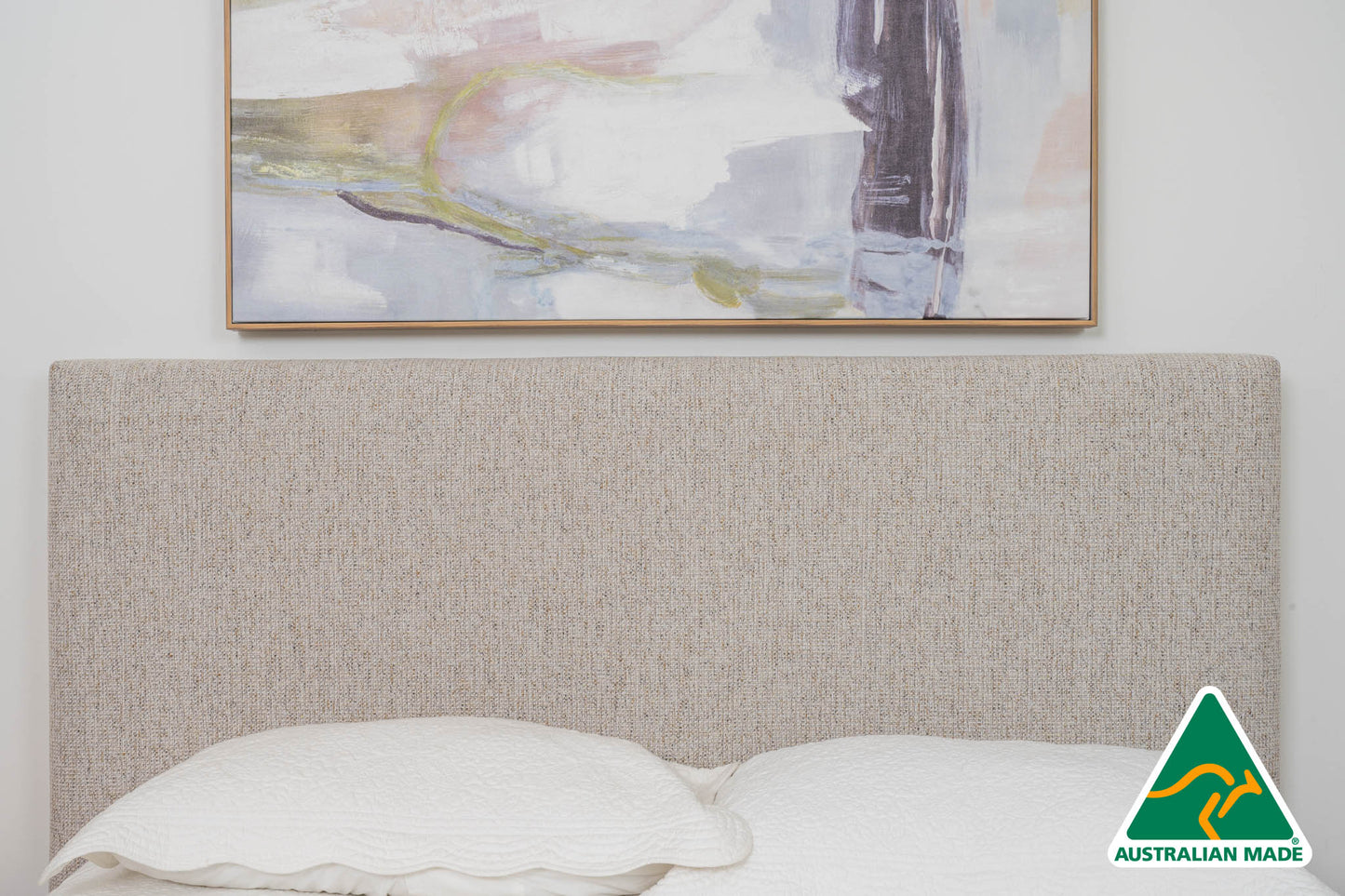 Yakka™️ Upholstered Headboard Floating Bed Frame (Solid Tasmanian Oak)- Made in Australia