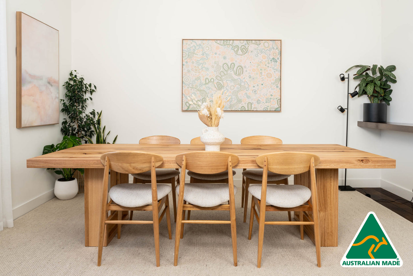Osaka™️ (Natural) Solid Messmate Dining Table - Made in Australia