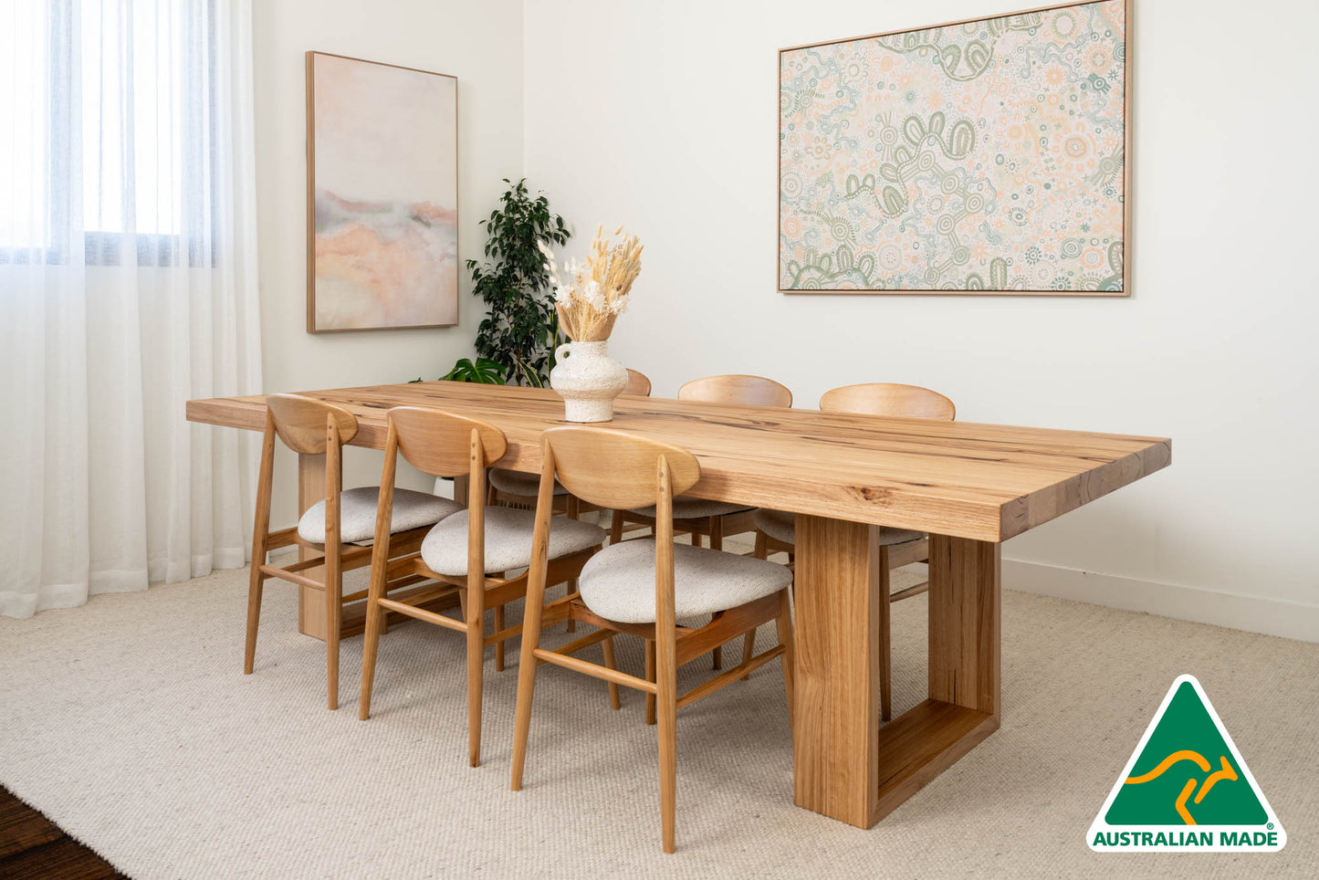 Osaka™️ (Natural) Solid Messmate Dining Table - Made in Australia