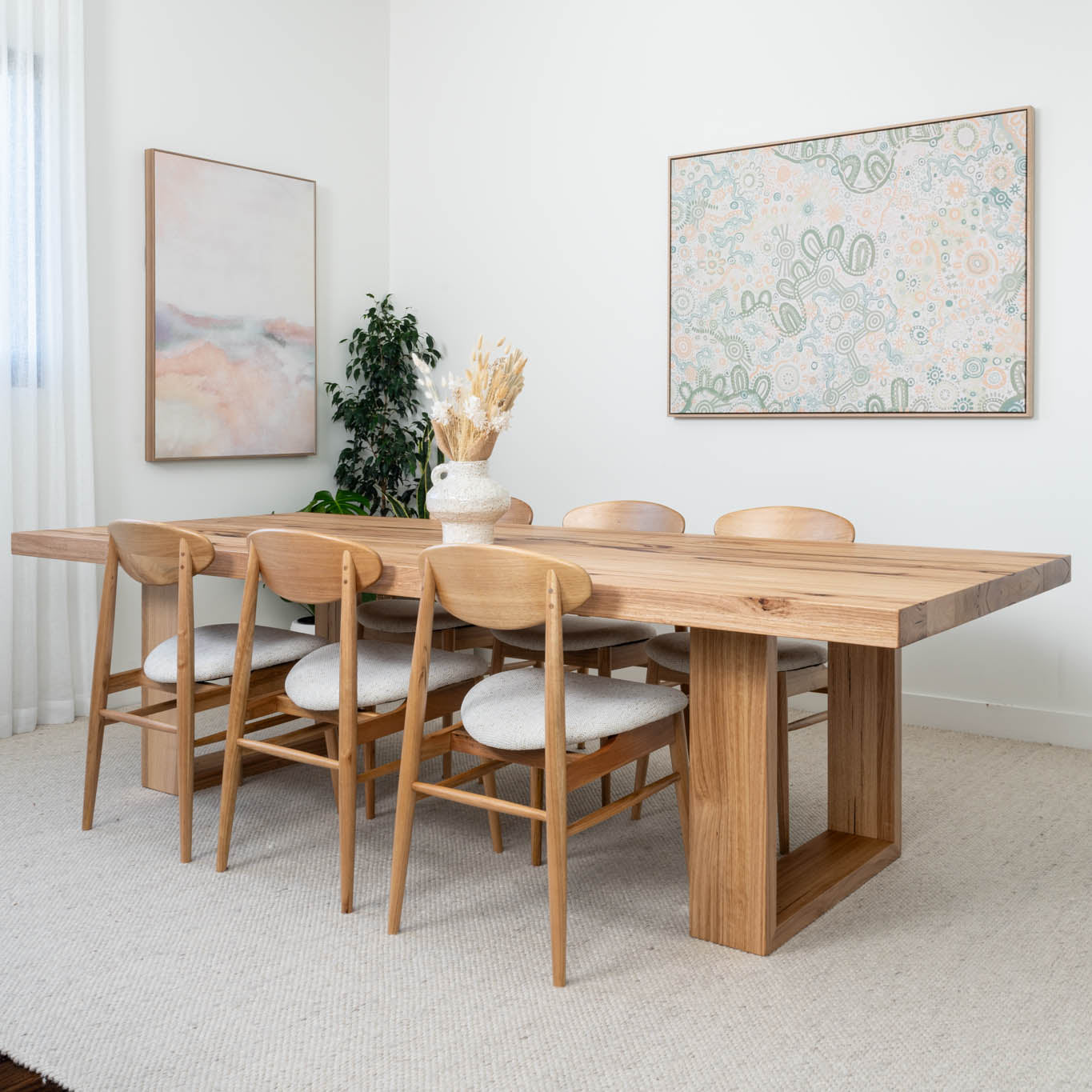 Osaka™️ (Natural) Solid Messmate Dining Table - Made in Australia
