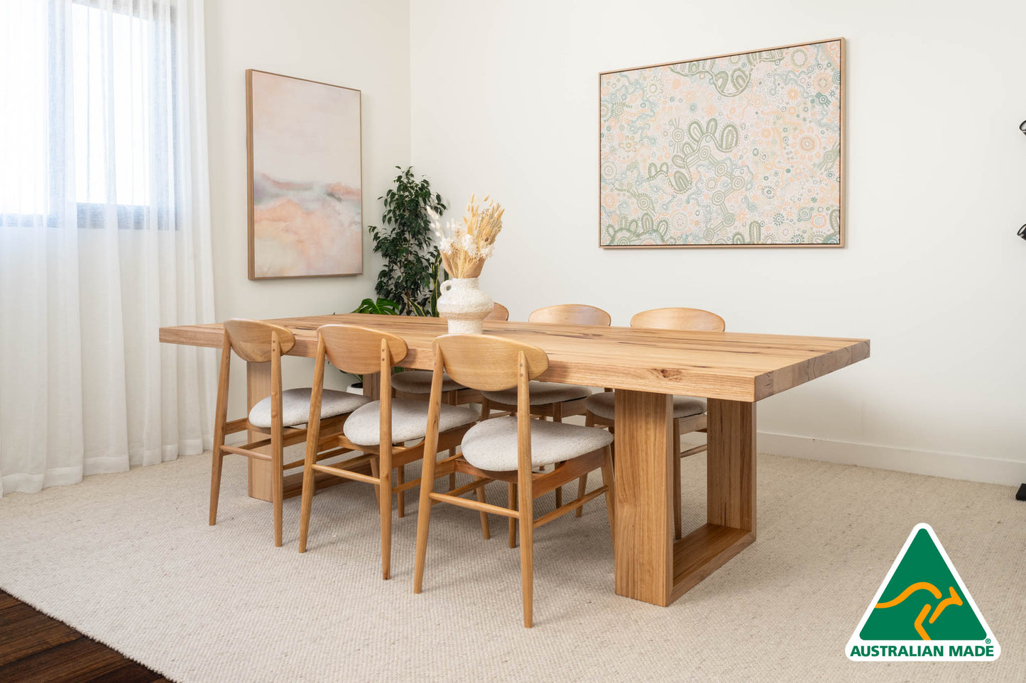 Osaka™️ (Natural) Solid Messmate Dining Table - Made in Australia