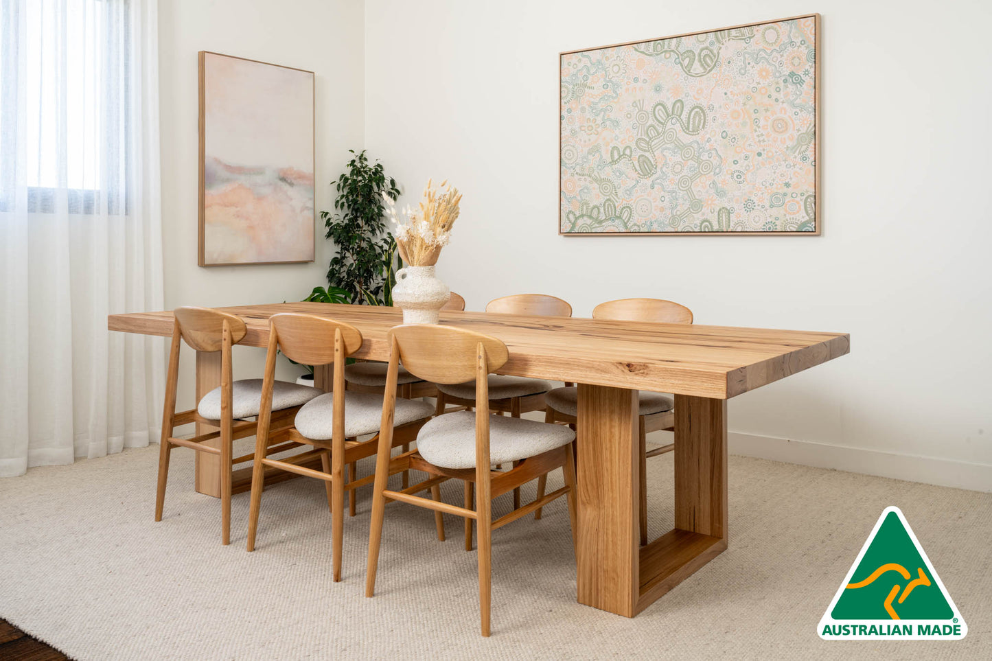 Osaka™️ (Natural) Solid Messmate Dining Table - Made in Australia