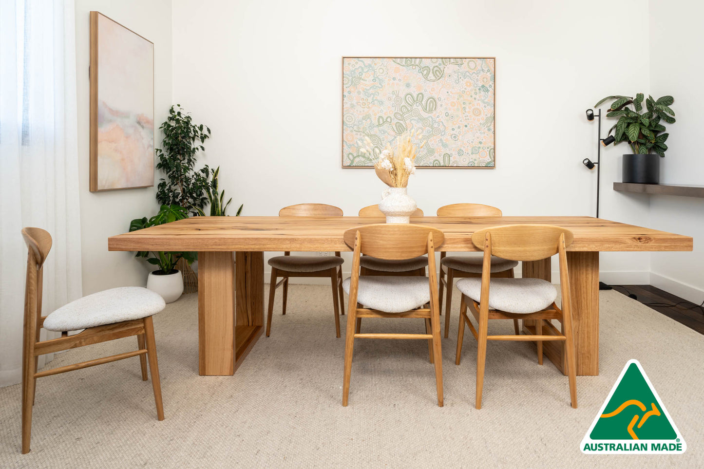 Osaka™️ (Natural) Solid Messmate Dining Table - Made in Australia