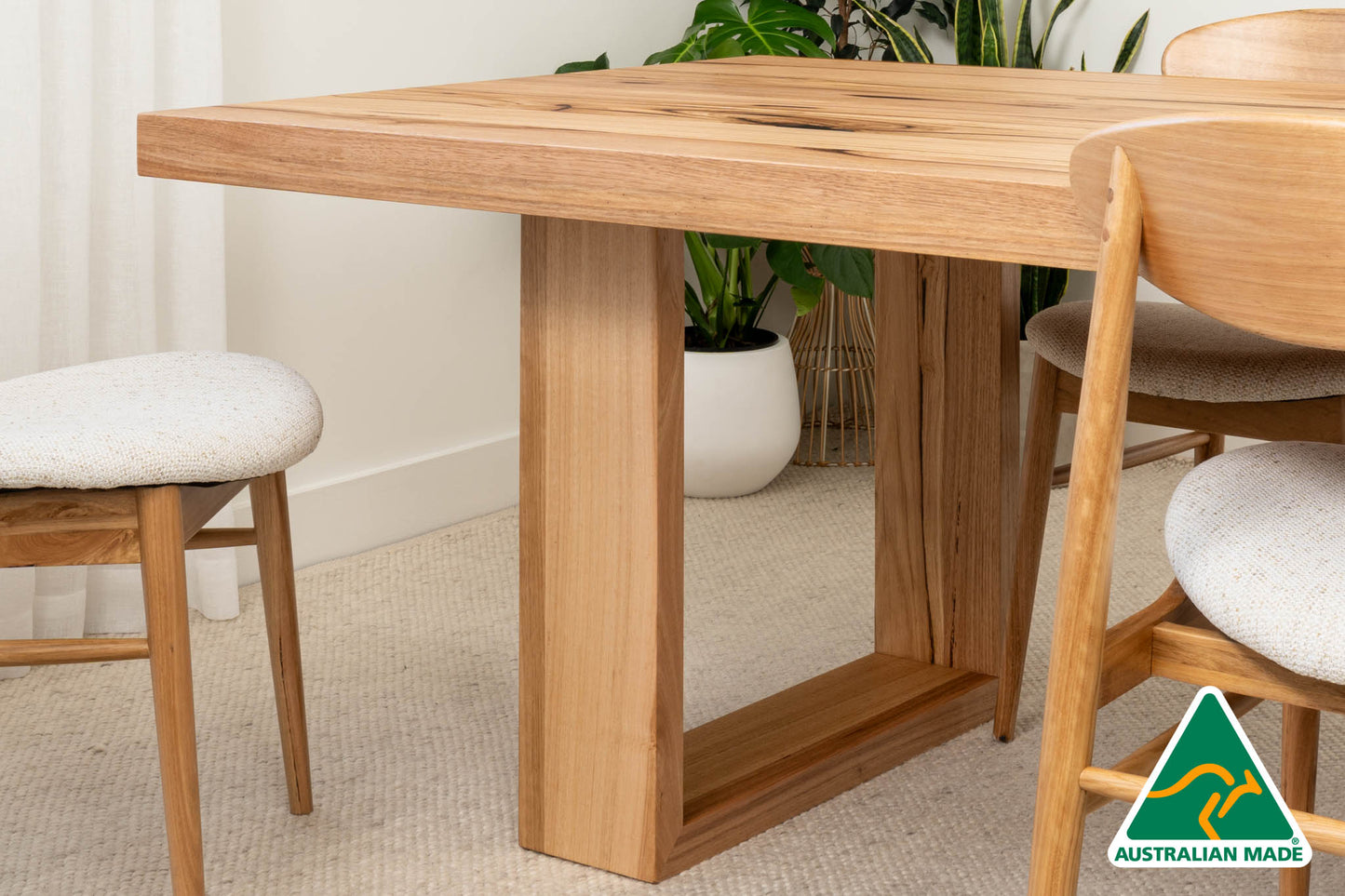 Osaka™️ (Natural) Solid Messmate Dining Table - Made in Australia
