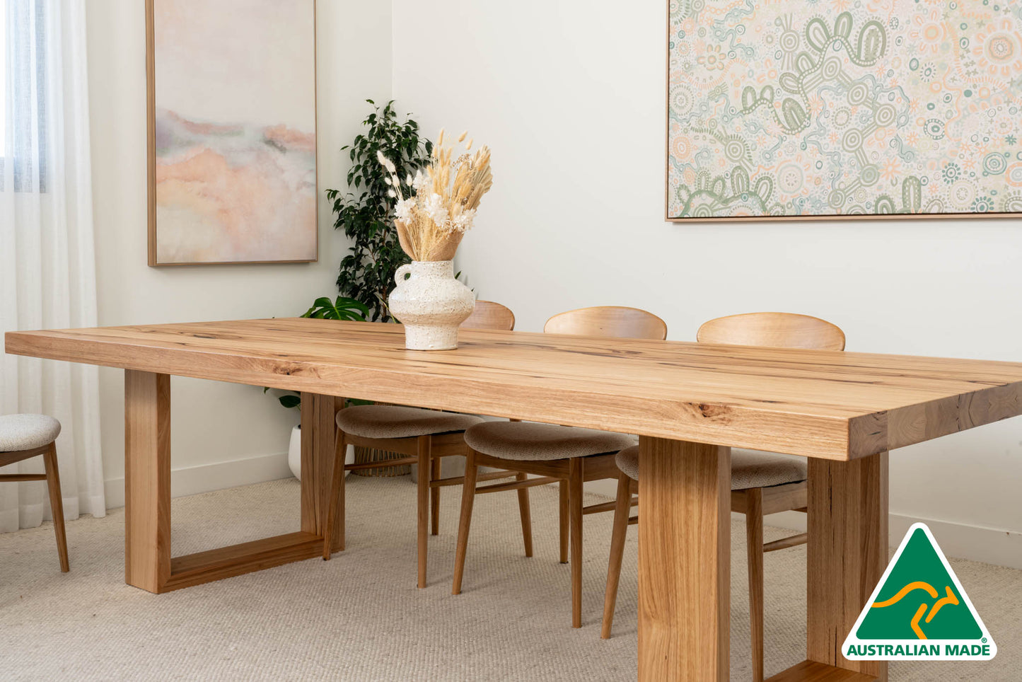 Osaka™️ (Natural) Solid Messmate Dining Table - Made in Australia