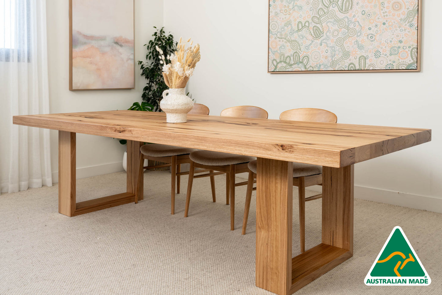 Osaka™️ (Natural) Solid Messmate Dining Table - Made in Australia