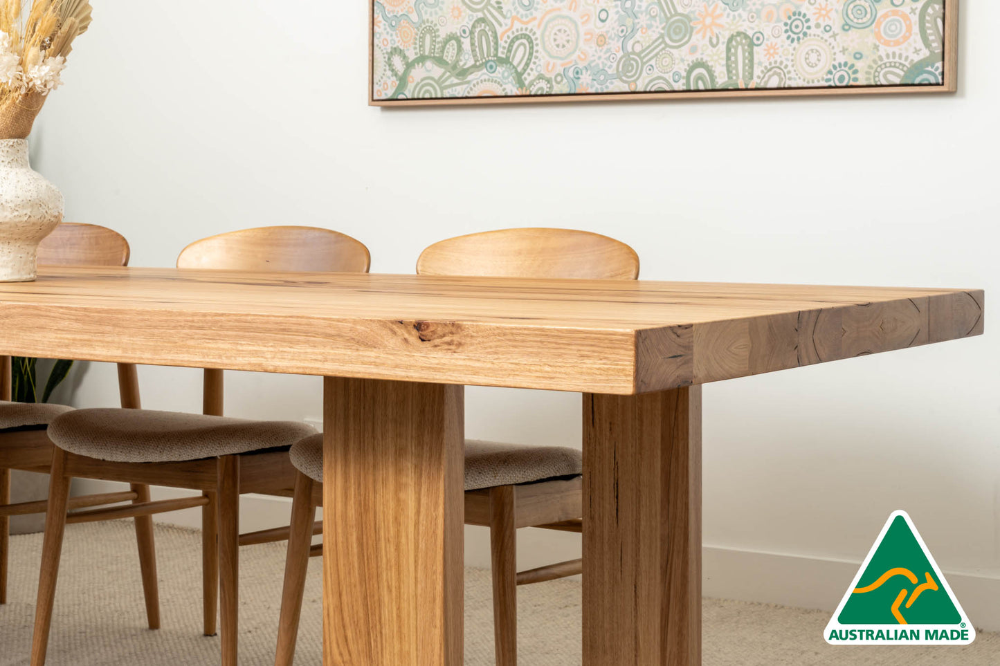 Osaka™️ (Natural) Solid Messmate Dining Table - Made in Australia