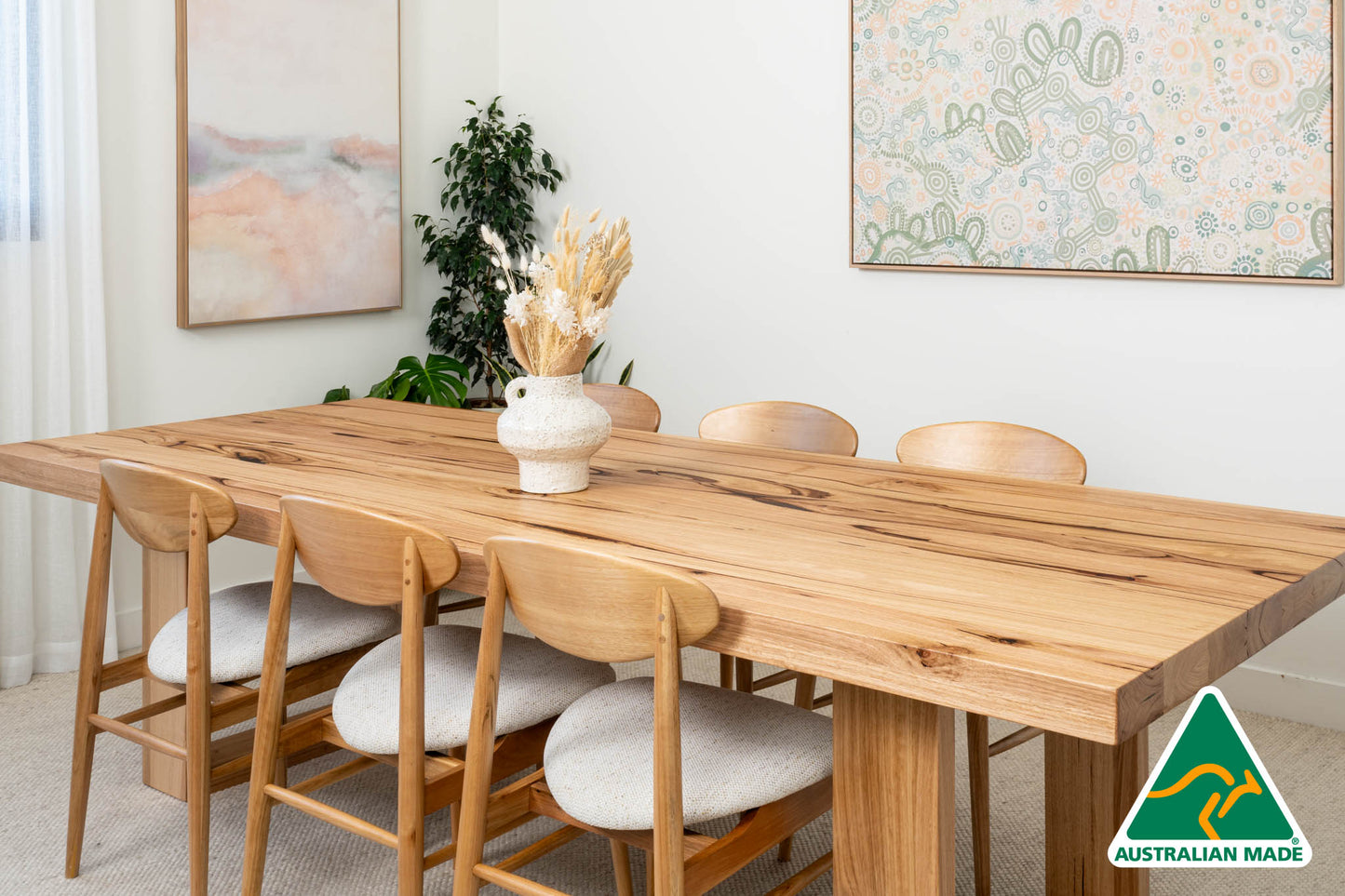 Osaka™️ (Natural) Solid Messmate Dining Table - Made in Australia