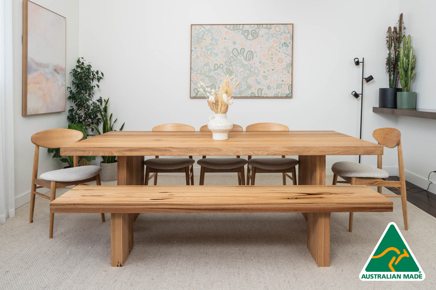 Ex Demo 2.8m Hermes Solid Australian Hardwood Dining Table - Made in Australia - Brisbane Showroom