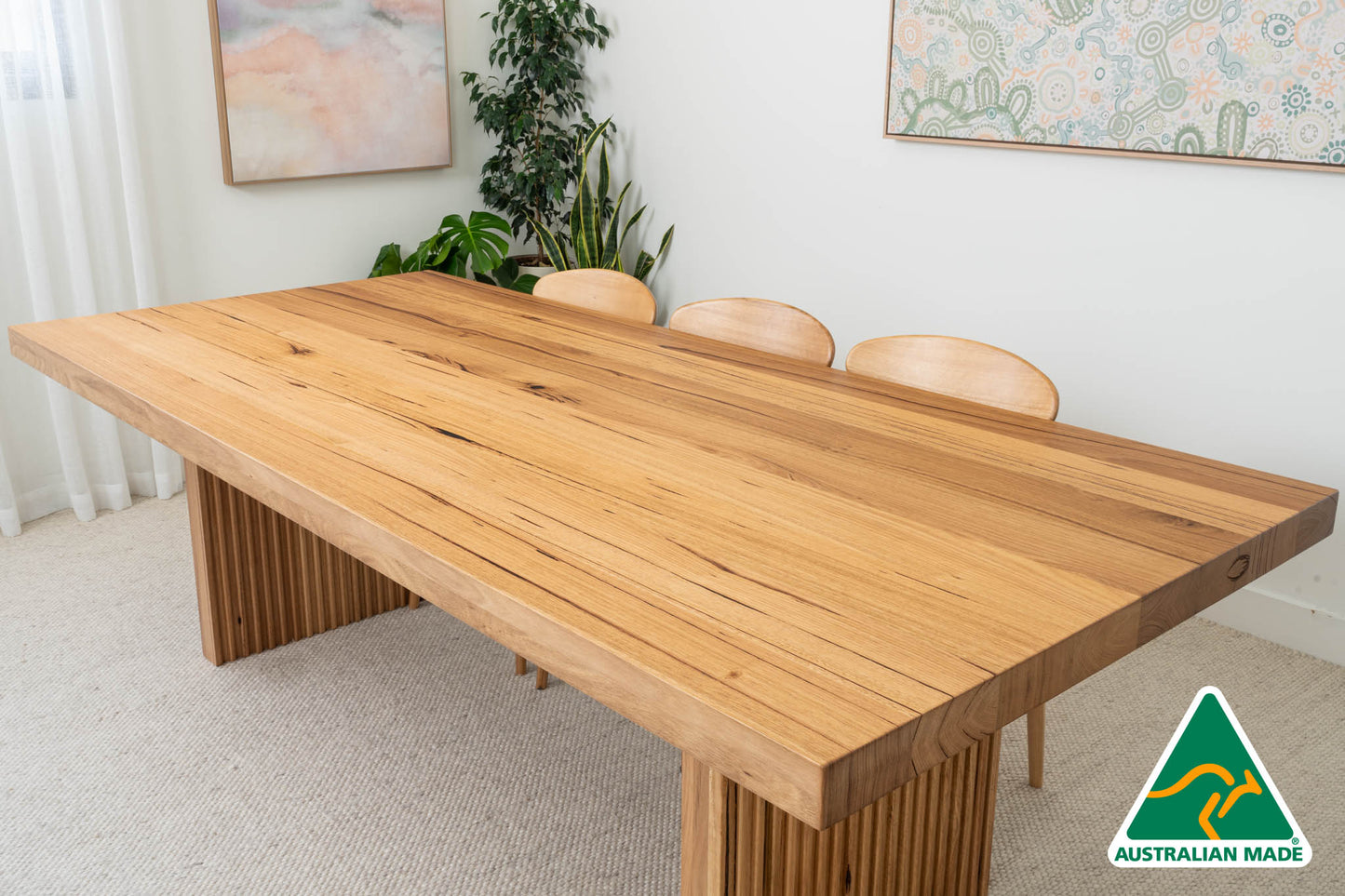 Ex Demo 2.8m Hermes Solid Australian Hardwood Dining Table - Made in Australia - Brisbane Showroom