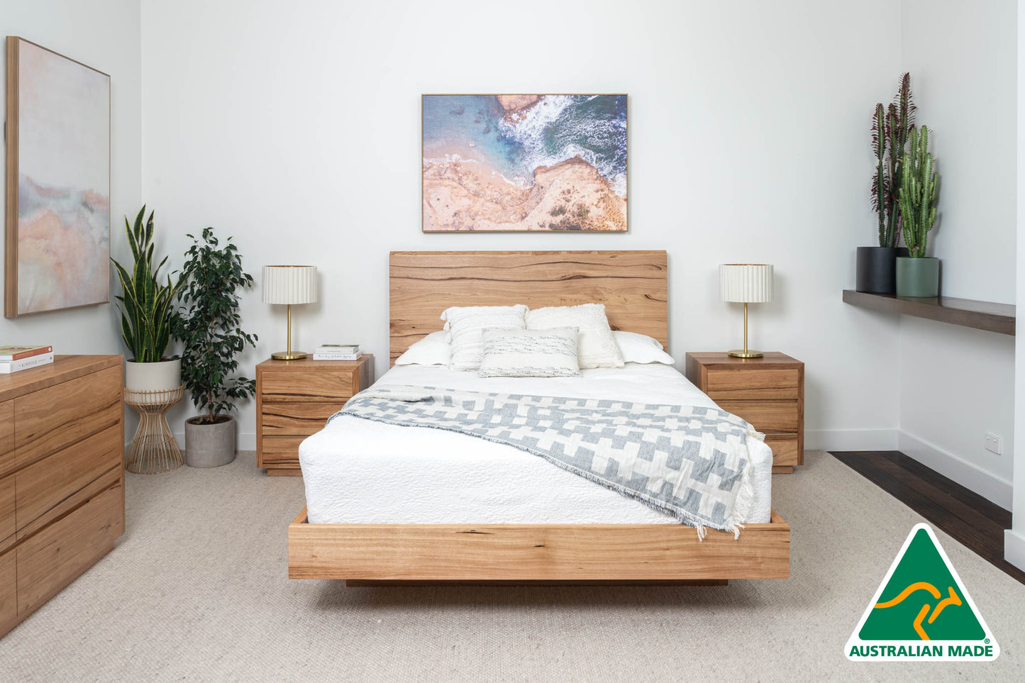 Kobe Live Edge Fully Solid Australian Bed Frame - Made in Australia