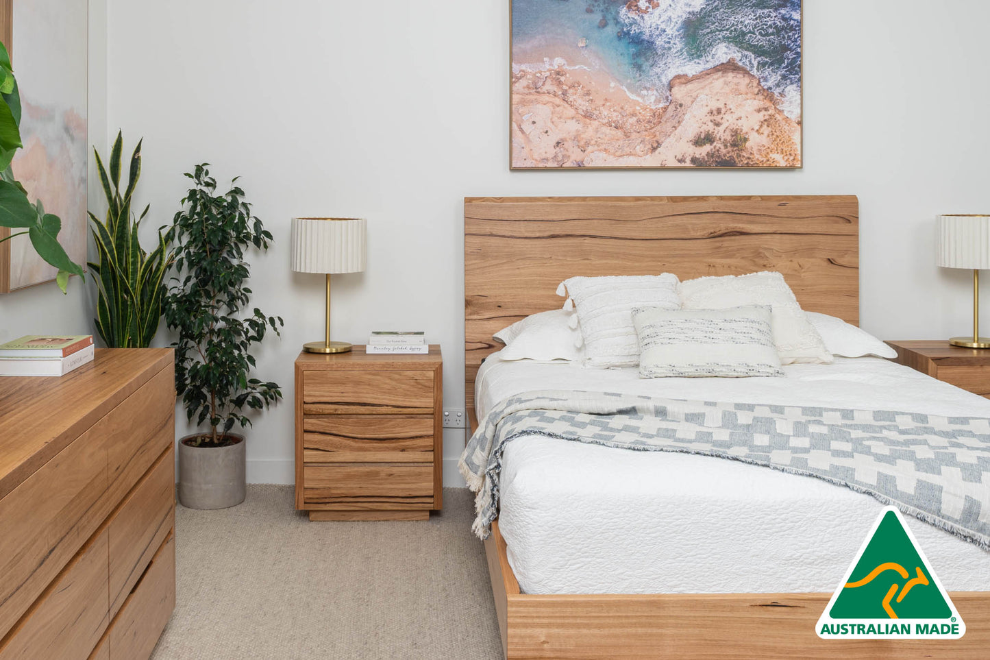 Kobe Live Edge Fully Solid Australian Bed Frame - Made in Australia