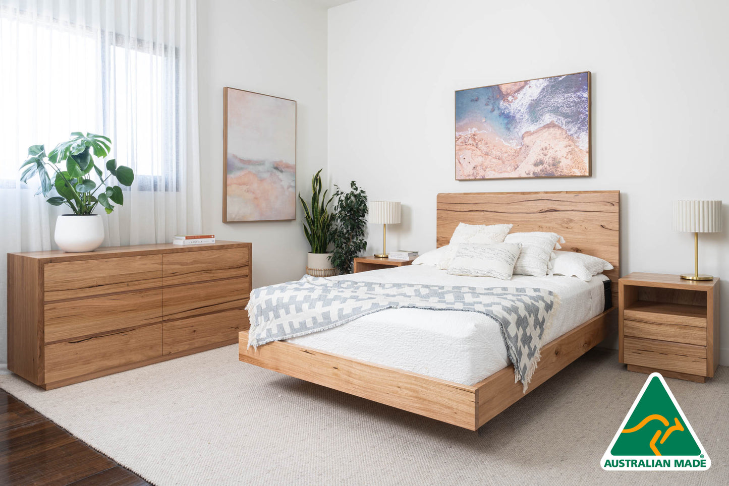 Kobe Live Edge Fully Solid Australian Bed Frame - Made in Australia