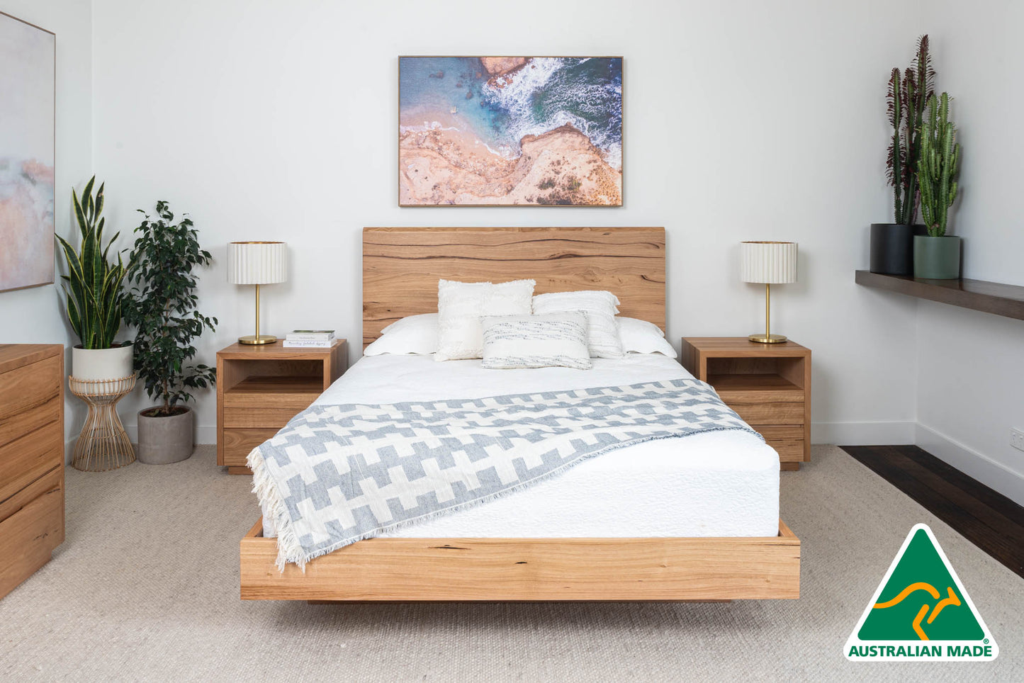 Kobe Live Edge Fully Solid Australian Bed Frame - Made in Australia