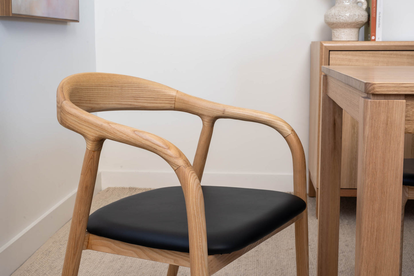 Ex Demo Chelsea Solid American Ash Oak Hardwood Dining Arm Chair Set of 2