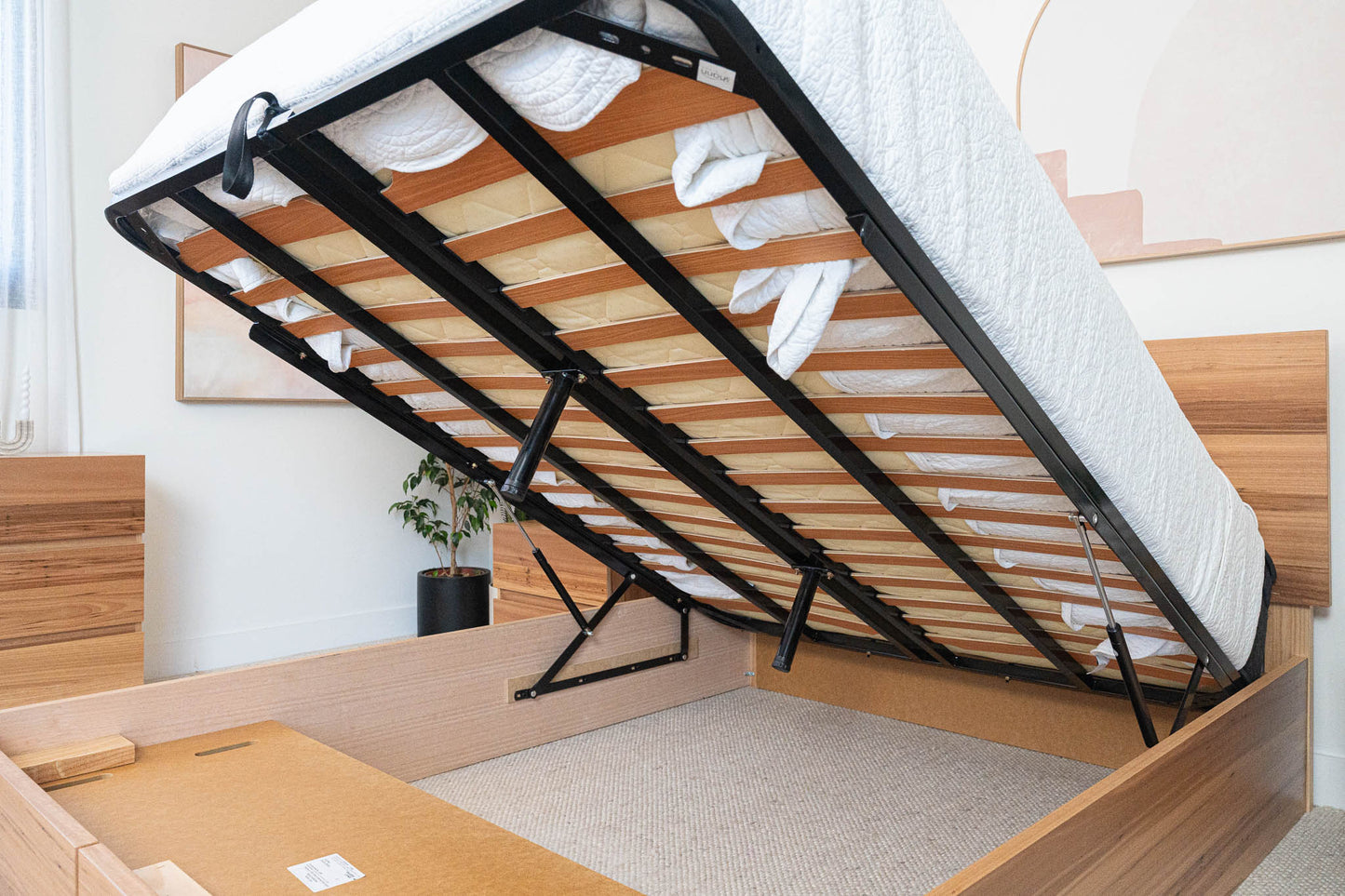 Dusk Gas Lift Storage Bed Frame - Made in Australia
