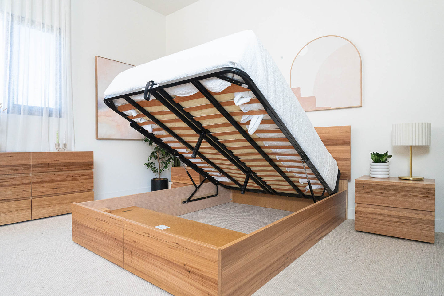 Dusk Gas Lift Storage Bed Frame - Made in Australia