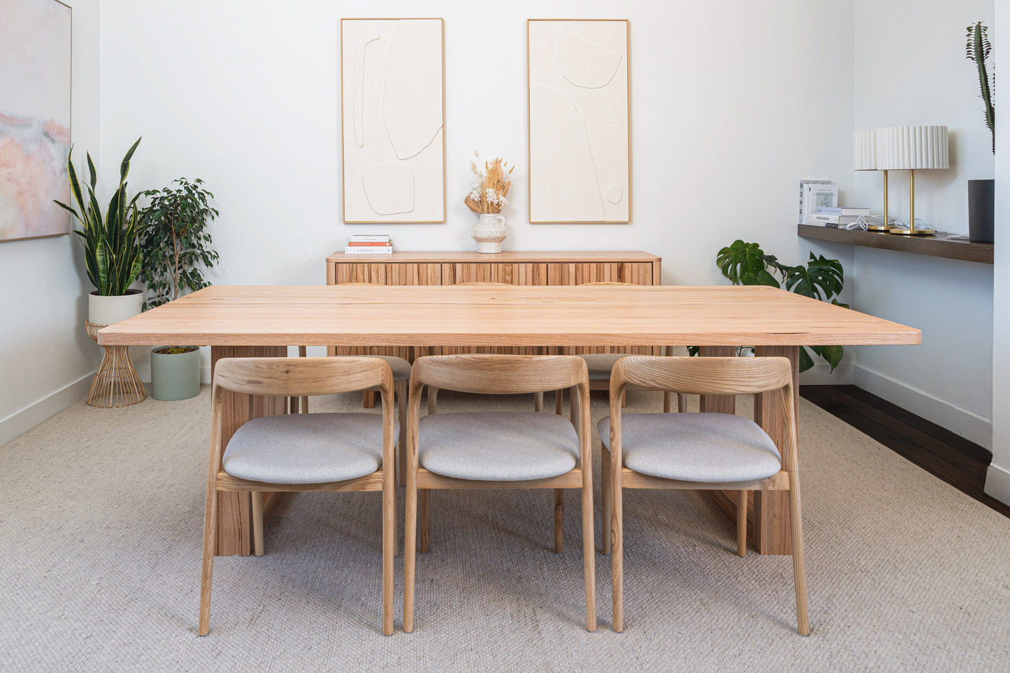 Hamilton Rounded 40mm Vic Ash Feature Dining Table - Made in Australia
