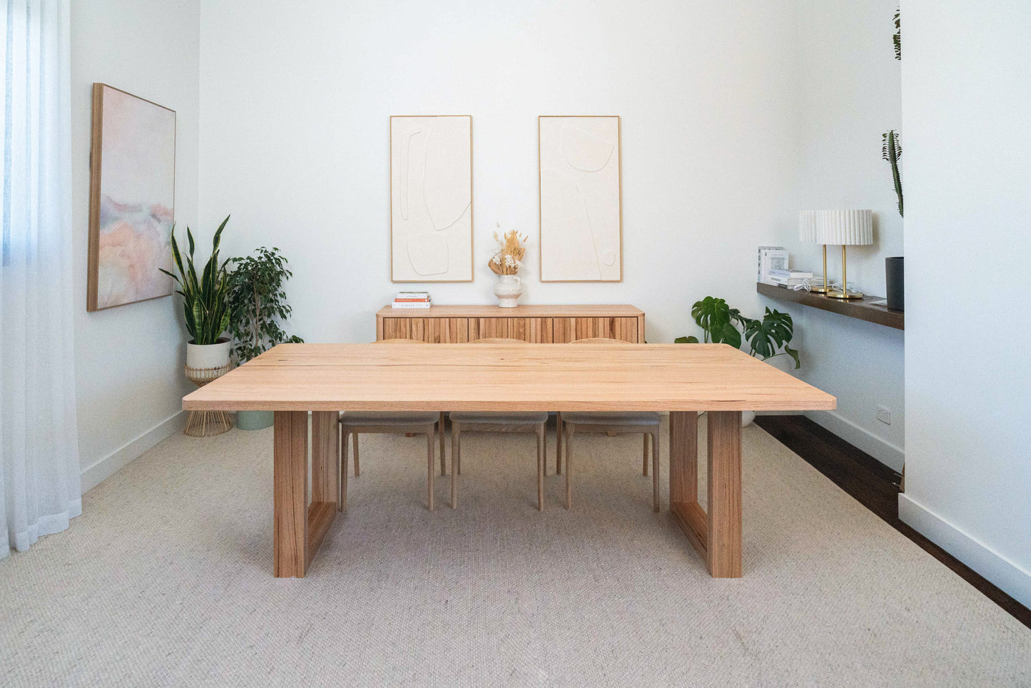 Hamilton Rounded 40mm Vic Ash Feature Dining Table - Made in Australia