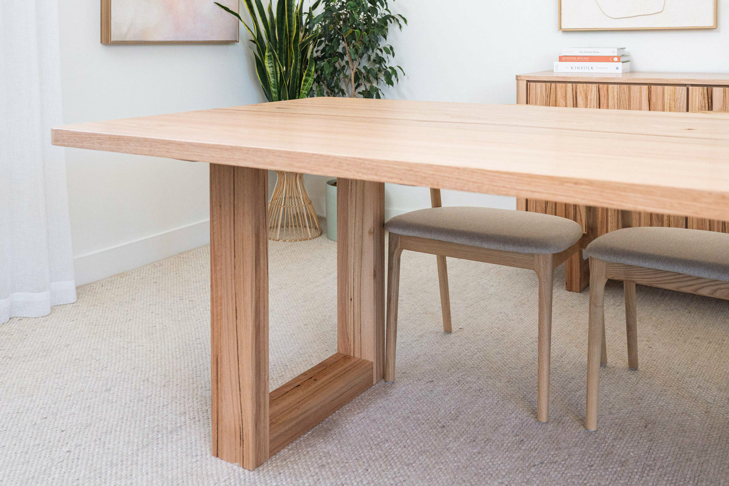 Hamilton Rounded 40mm Vic Ash Feature Dining Table - Made in Australia