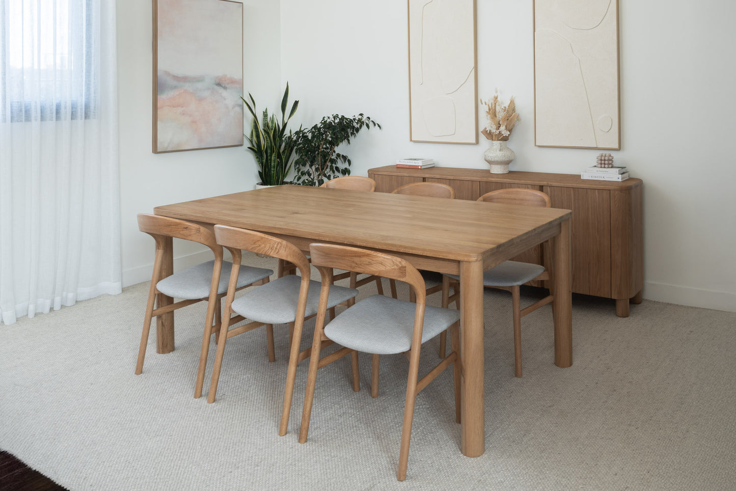 Solara Solid American Oak Dining Table