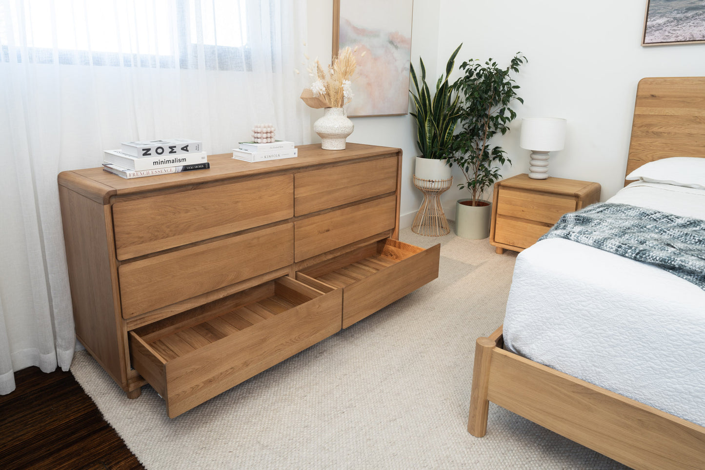 Solara Haven Solid American Oak Dresser