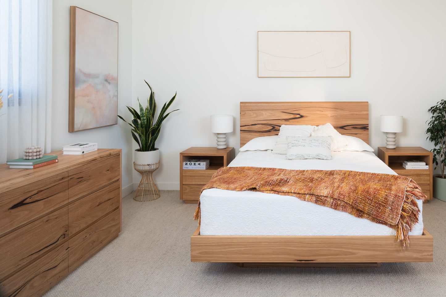 Kobe Live Edge Fully Solid Australian Bed Frame - Made in Australia