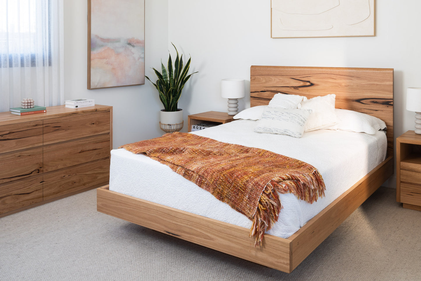 Kobe Live Edge Fully Solid Australian Bed Frame - Made in Australia