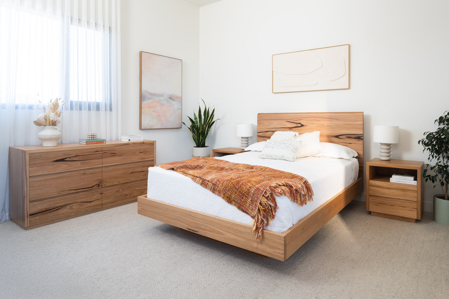 Kobe Live Edge Fully Solid Australian Bed Frame - Made in Australia