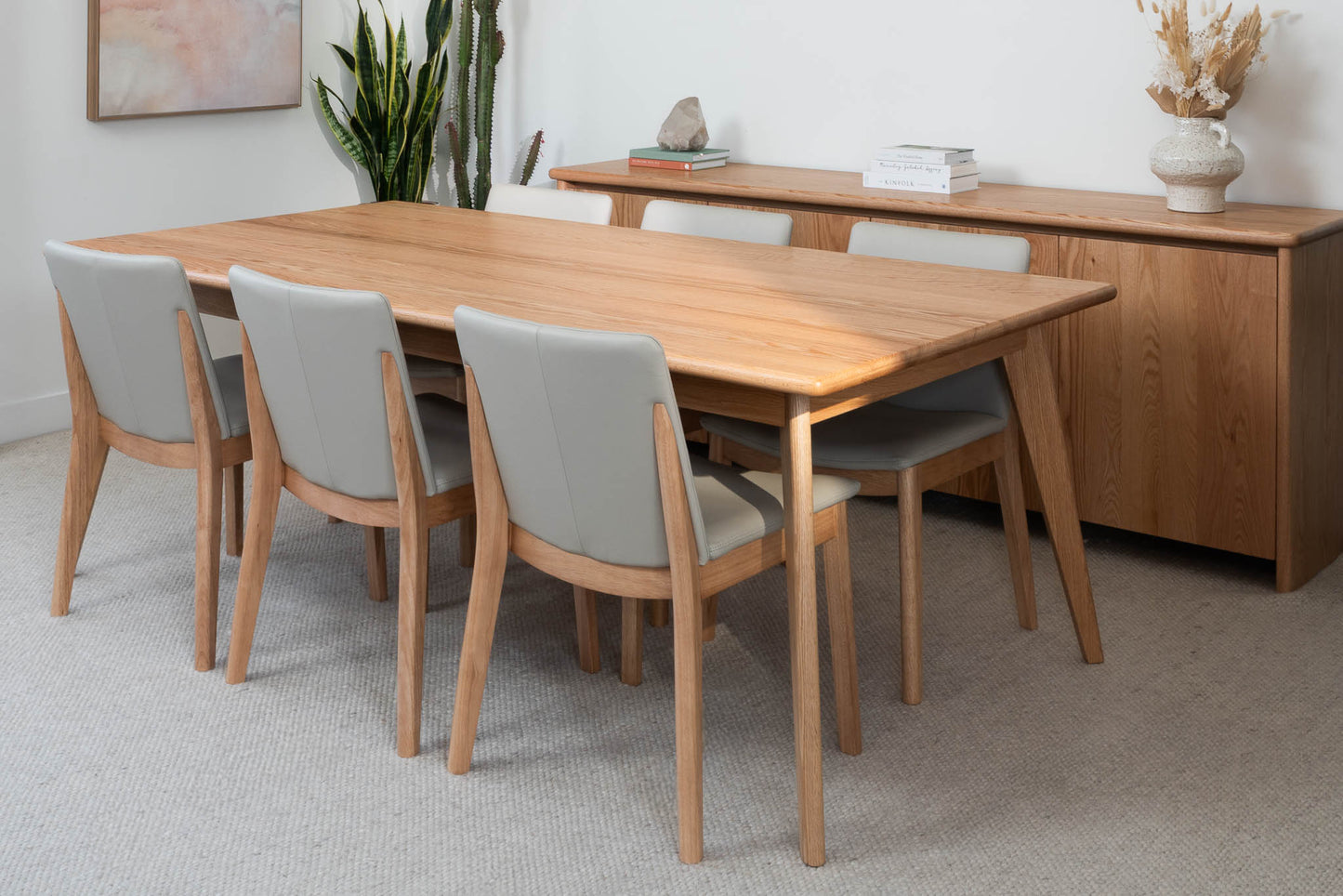 Layla Oak Hardwood Dining Table - Made in Australia