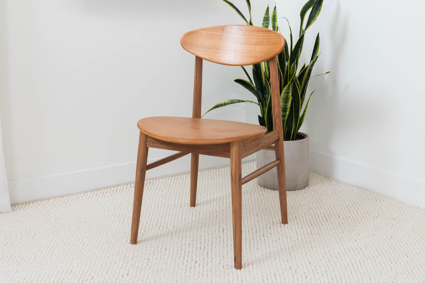 Lotus Solid Blackbutt Dining Chair Solid Seat