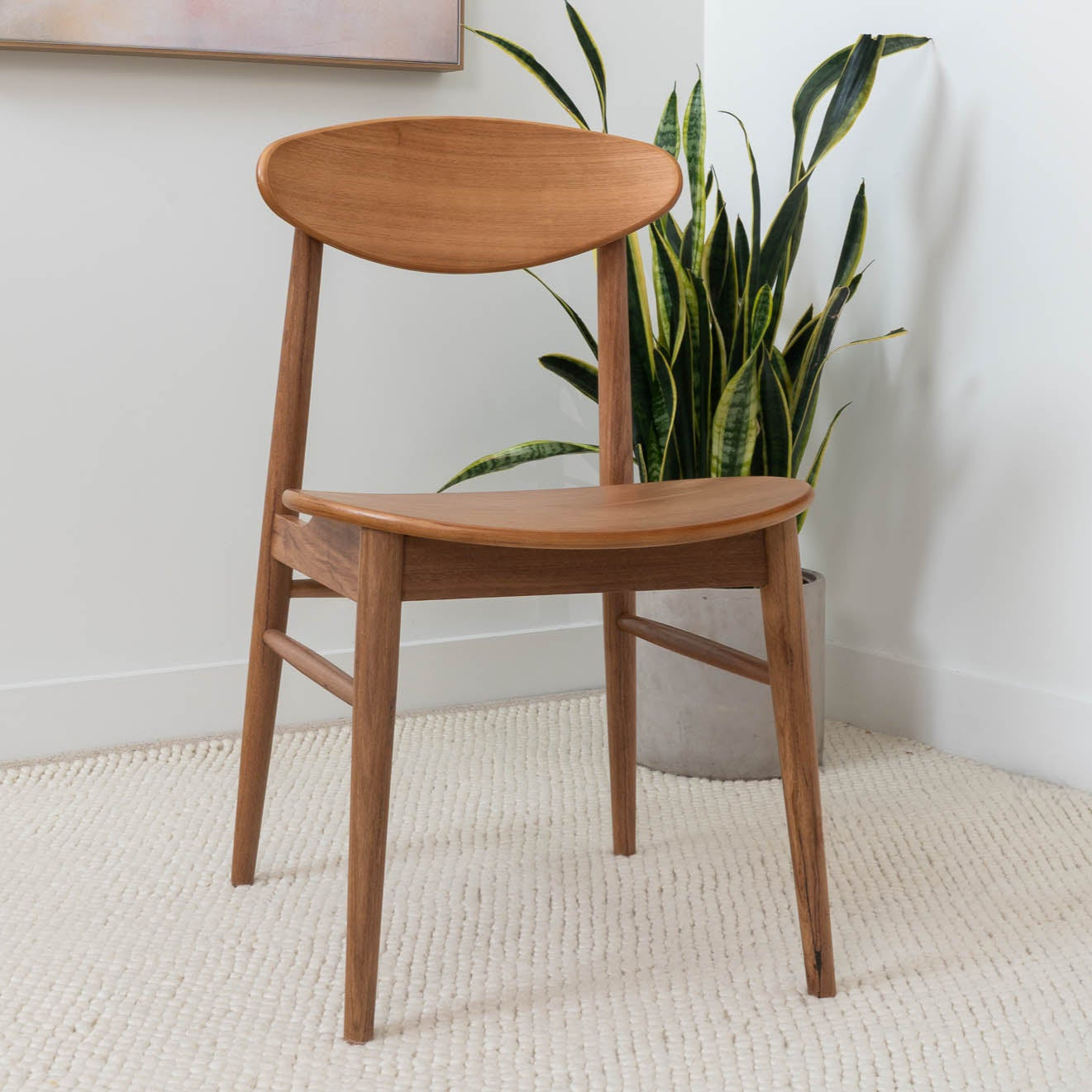 Lotus Solid Blackbutt Dining Chair Solid Seat