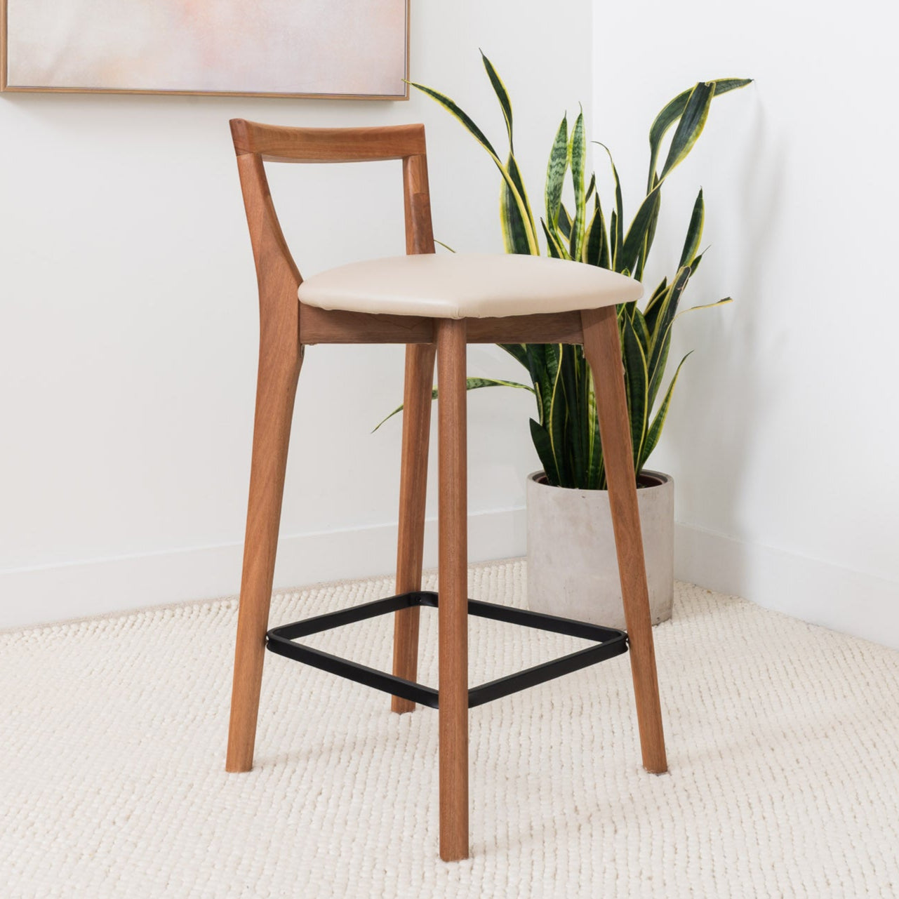 Oslo Solid Australian Messmate Hardwood Bar Stool