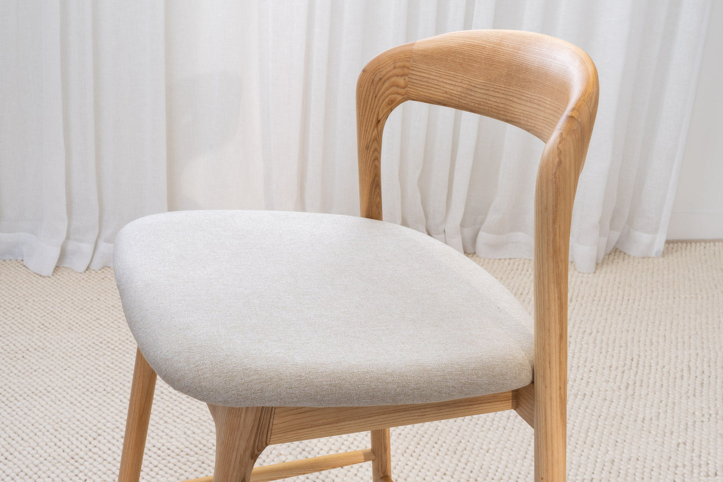 Sophie Solid American Ash Oak Hardwood Barstool