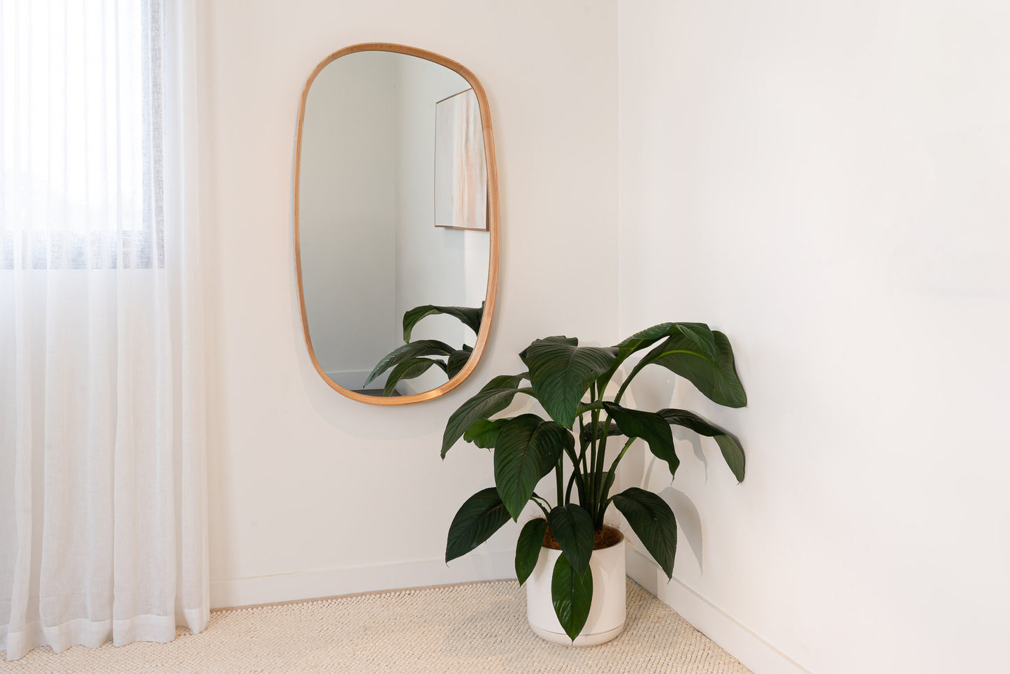 Barney American Oak Mirror