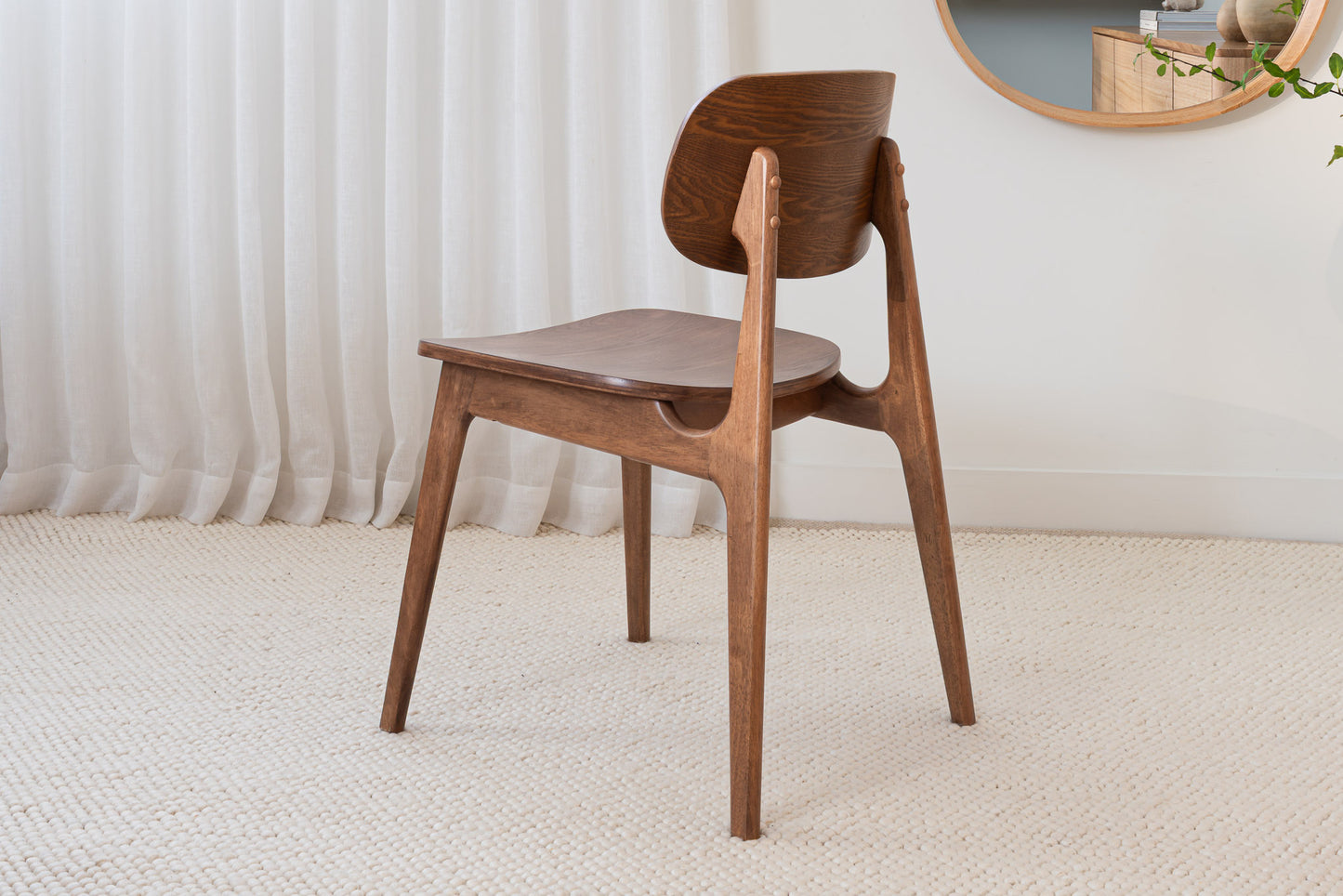 Ex Demo Bergen Walnut Dining Chair Set of 2