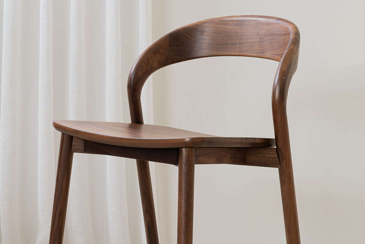Freya Solid Walnut Barstool